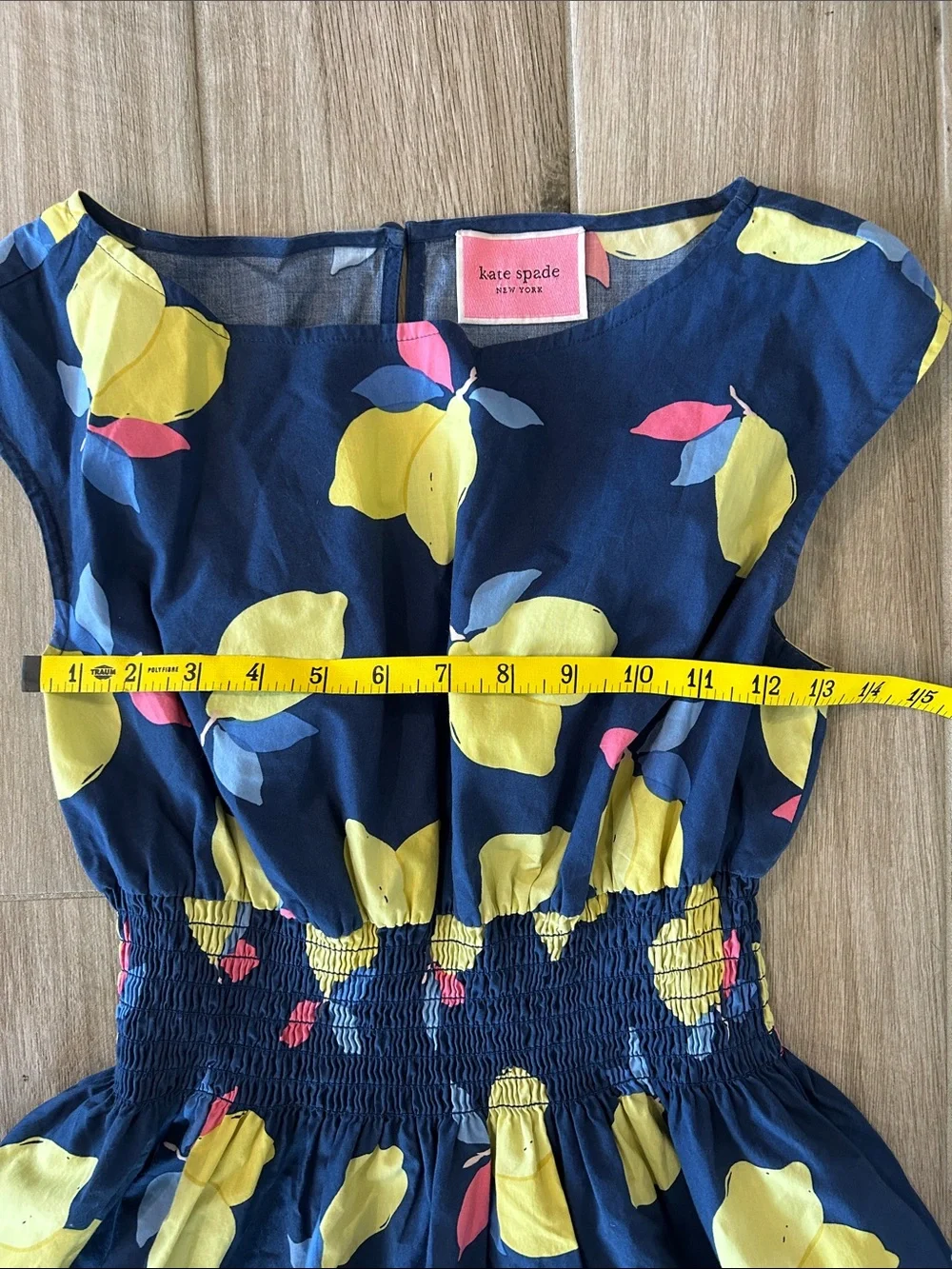 kate spade Navy Dress with Yellow Lemon Print